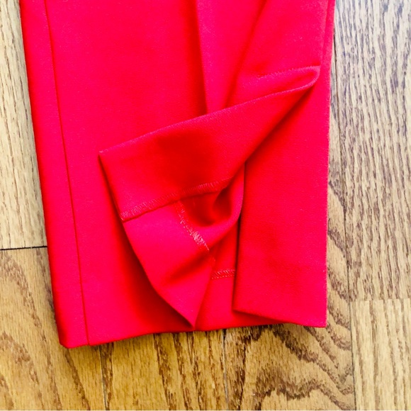 Ann Taylor RARE Skinny Flare with Vent Hem Red Trouser Pant Women’s Size 8 - Picture 8 of 13